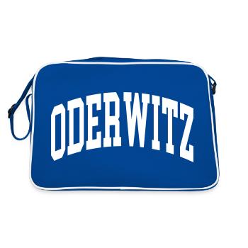 Oderwitz - Retro Tasche - Blau/Weiß - Hinten