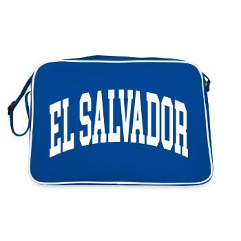 El Salvador - Retro Tasche - Blau/Weiß - Hinten