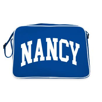 Nancy - Retro Tasche - Blau/Weiß - Hinten
