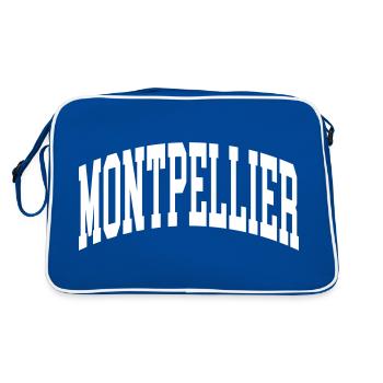 Montpellier - Retro Tasche - Blau/Weiß - Hinten