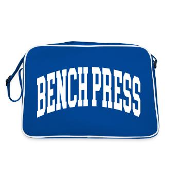 Bench Press - Retro Tasche - Blau/Weiß - Hinten