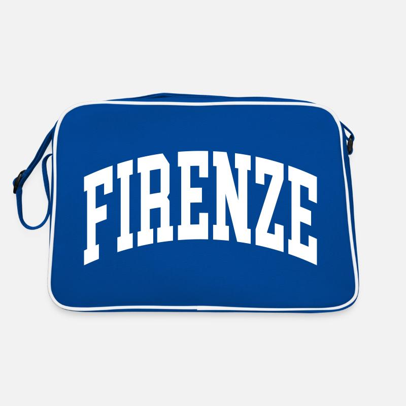 Florenz - Retro Tasche - Blau/Weiß