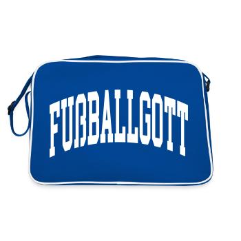 Fußballgott - Retro Tasche - Blau/Weiß - Hinten
