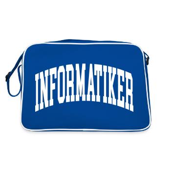 Informatiker - Retro Tasche - Blau/Weiß - Hinten