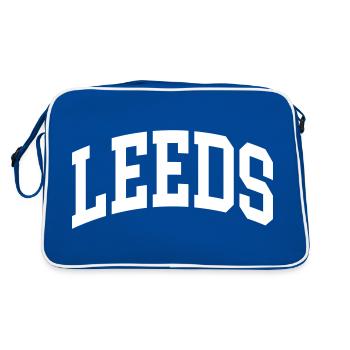 Leeds - Retro Tasche - Blau/Weiß - Hinten