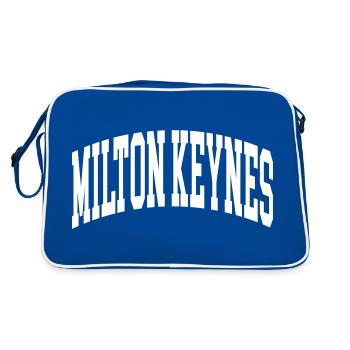 Milton Keynes - Retro Tasche - Blau/Weiß - Hinten