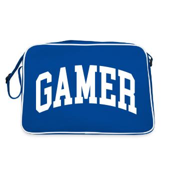 Gamer - Retro Tasche - Blau/Weiß - Hinten