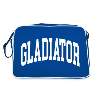Gladiator - Retro Tasche - Blau/Weiß - Hinten
