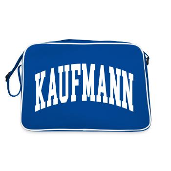 Kaufmann - Retro Tasche - Blau/Weiß - Hinten