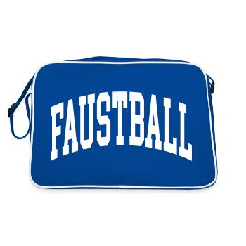Faustball - Retro Tasche - Blau/Weiß - Hinten