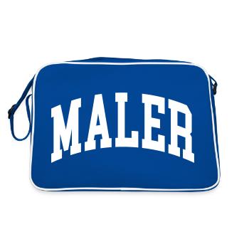 Maler - Retro Tasche - Blau/Weiß - Hinten