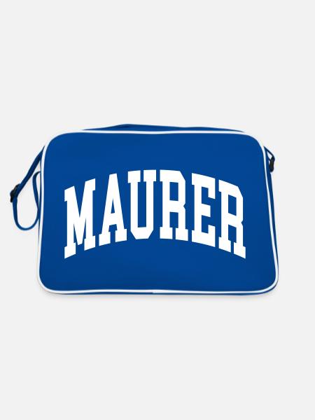 Maurer - Retro Tasche - Blau/Weiß