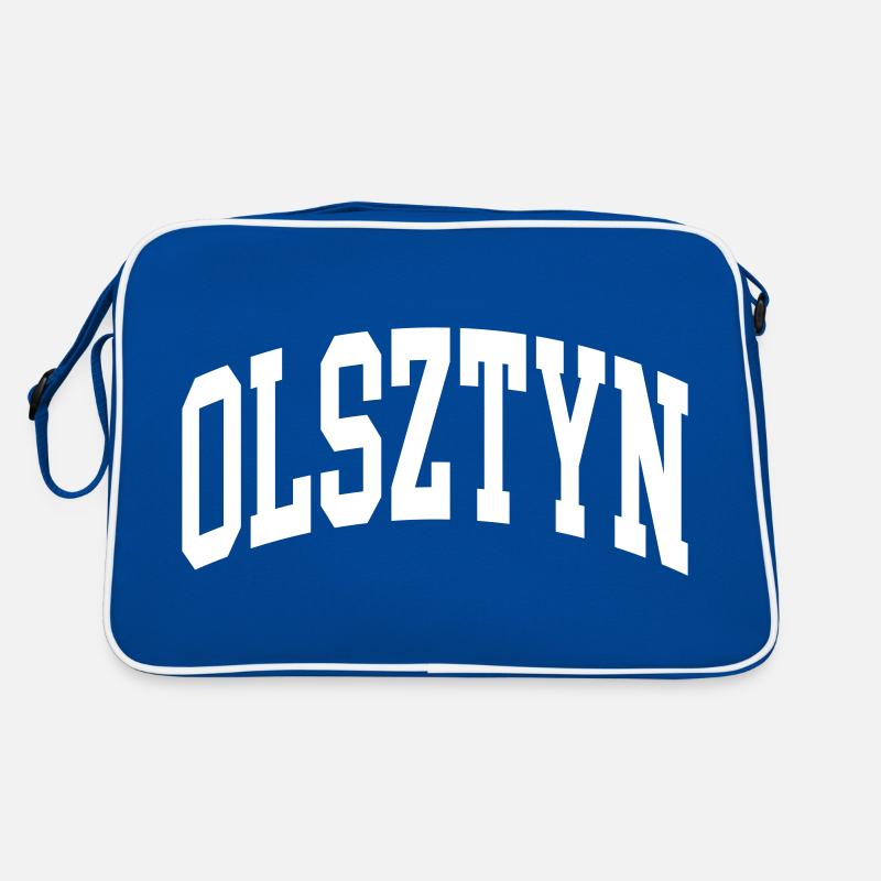 Olsztyn - Retro Tasche - Blau/Weiß