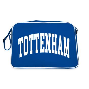 Tottenham - Retro Tasche - Blau/Weiß - Hinten