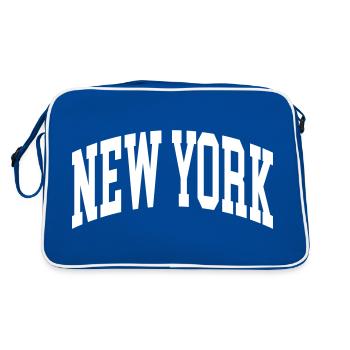 New York - Sac Retro - bleu/blanc - Dos