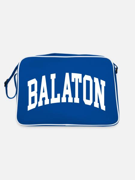 Balaton - Retro Tasche - Blau/Weiß - Hinten