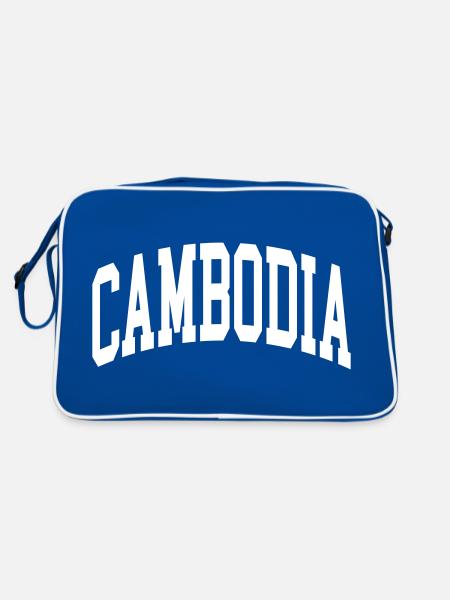 Cambodge - Sac Retro - bleu/blanc - Dos