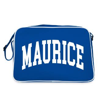 Mauritius - Retro Tasche - Blau/Weiß - Hinten