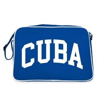 Cuba - Retro Tasche - Blau/Weiß - Hinten