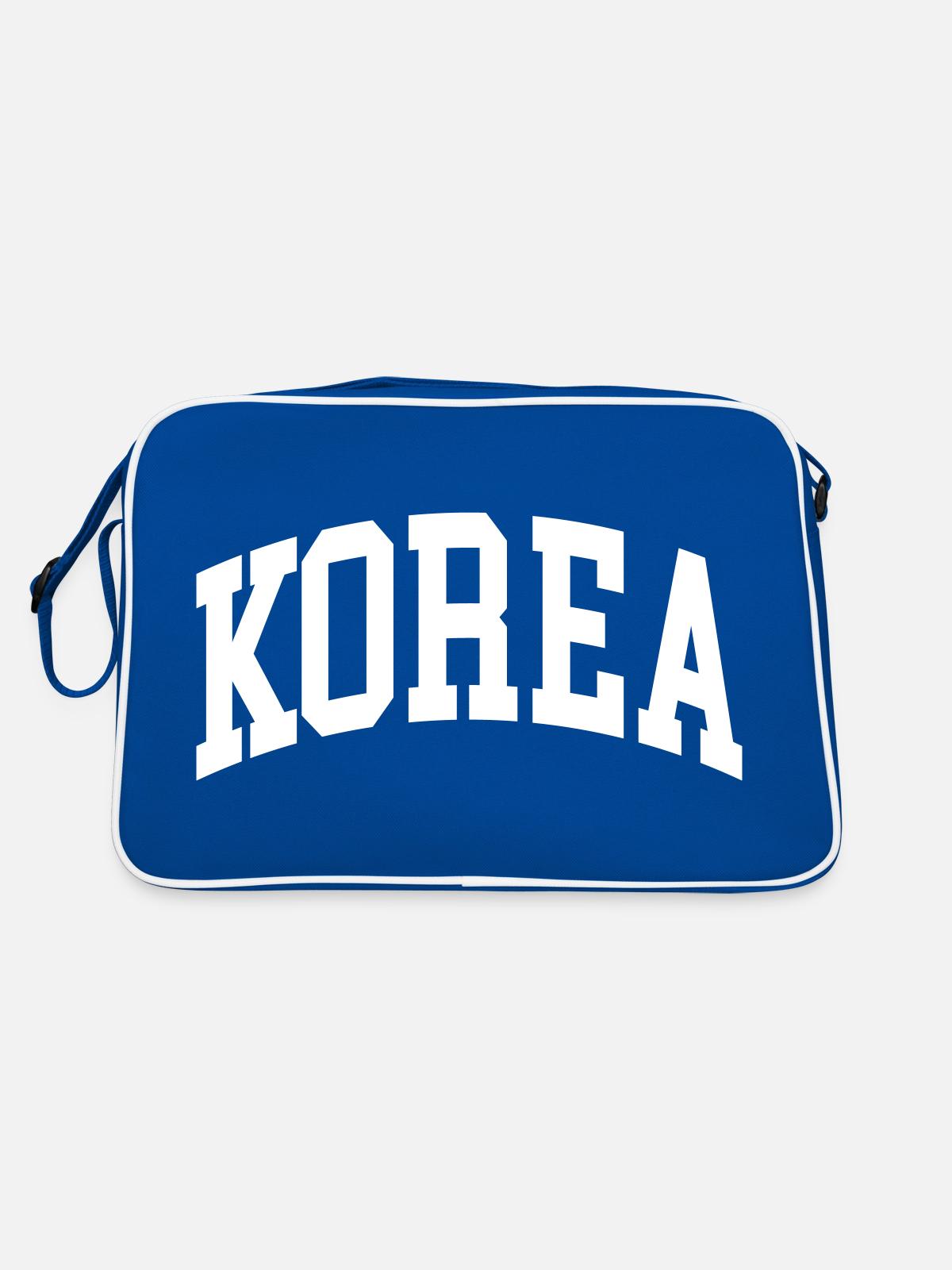 Corée - Sac Retro - bleu/blanc - Dos