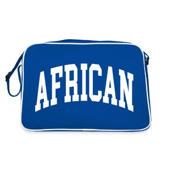 African - Retro Bag - blue/white - Back