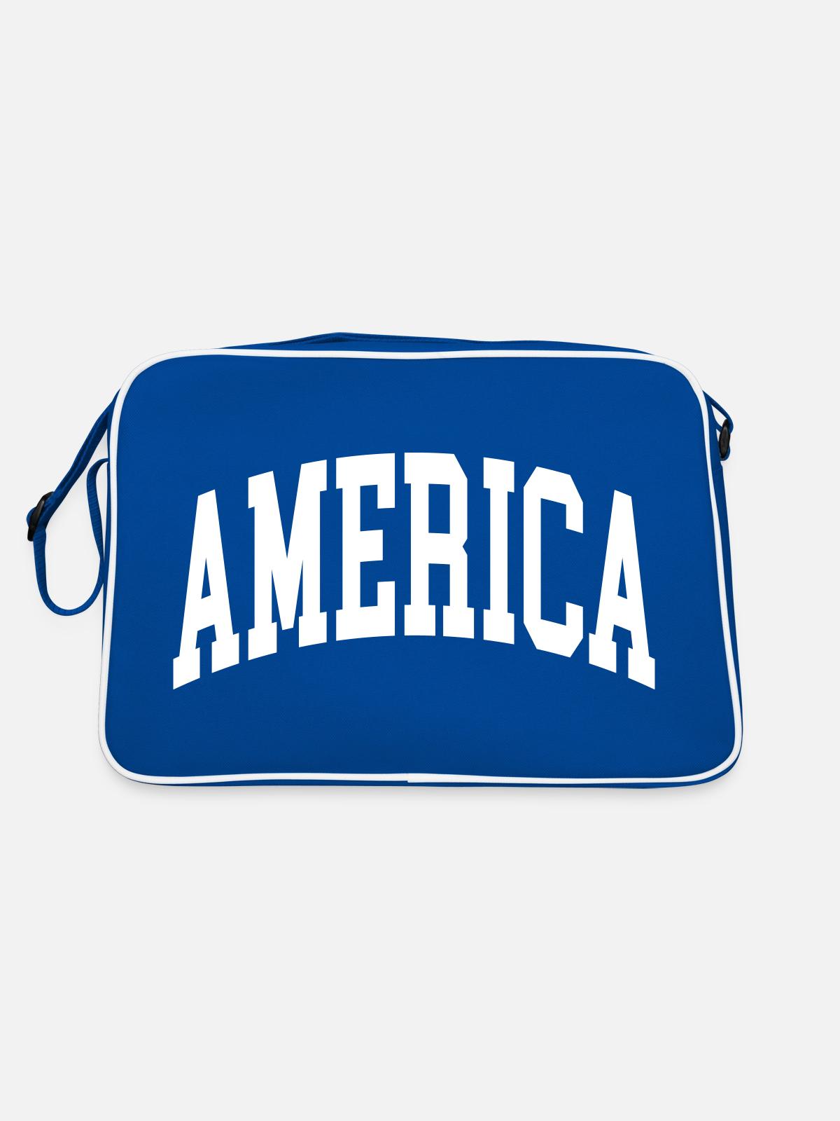 Amériques - Sac Retro - bleu/blanc - Dos