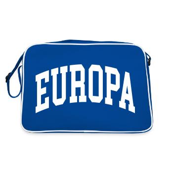 Europa - Retro Tasche - Blau/Weiß - Hinten