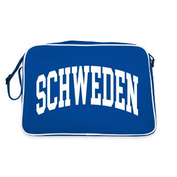 Schweden - Retro Tasche - Blau/Weiß - Hinten