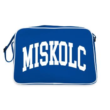 Miskolc - Retro Tasche - Blau/Weiß - Hinten