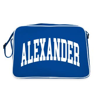 Alexandre - Sac Retro - bleu/blanc - Dos