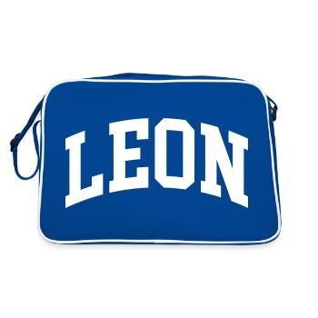 Leon - Retro Bag - blue/white - Back
