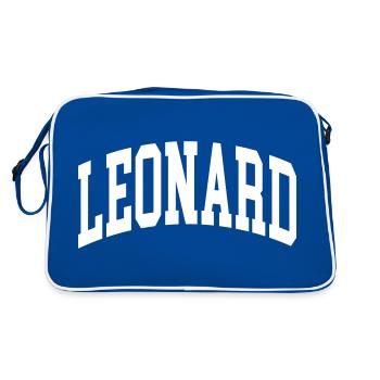 Leonard - Retro Bag - blue/white - Back