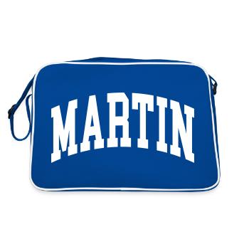 Martin - Sac Retro - bleu/blanc - Dos