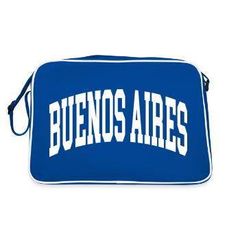 Buenos Aires - Retro Tasche - Blau/Weiß - Hinten