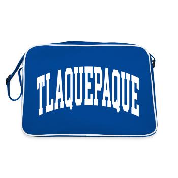 Tlaquepaque - Retro Tasche - Blau/Weiß - Hinten