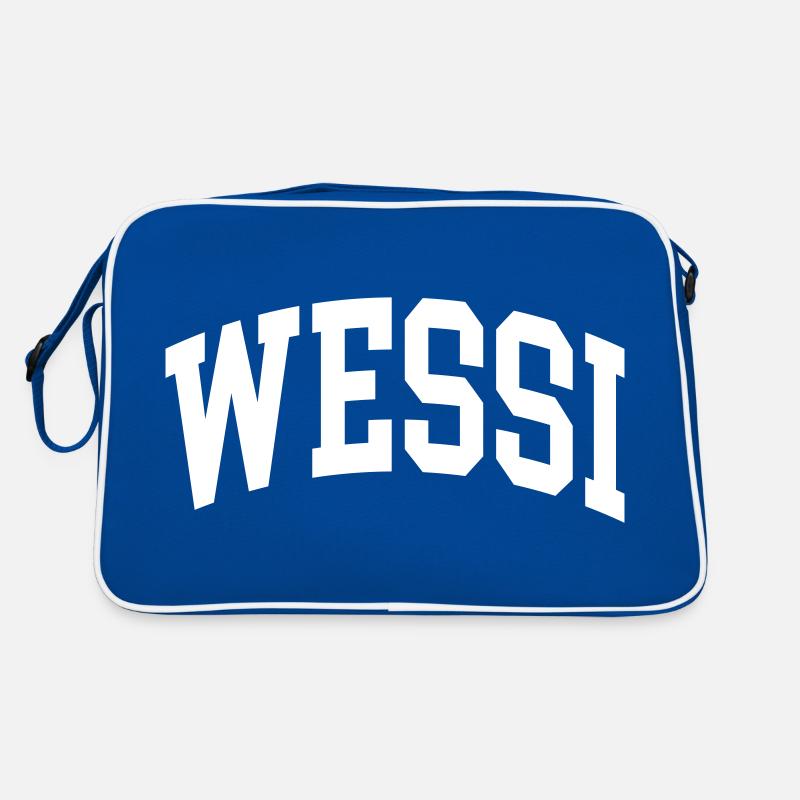 Wessi - Retro Tasche - Blau/Weiß