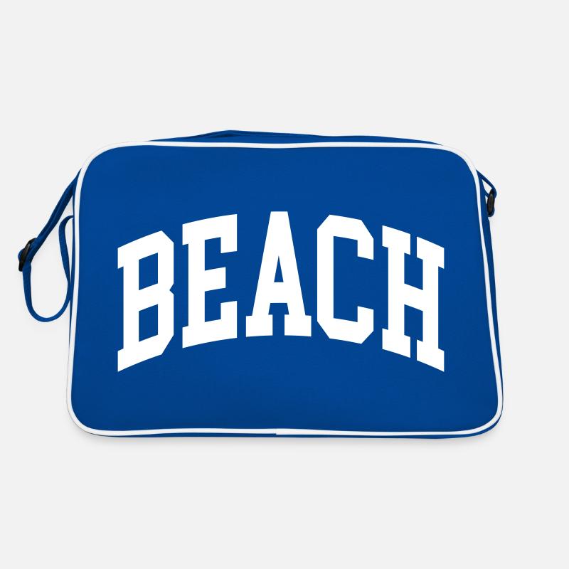 Beach - Retro Tasche - Blau/Weiß