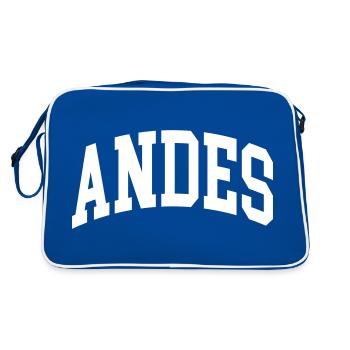 Anden - Retro Tasche - Blau/Weiß - Hinten