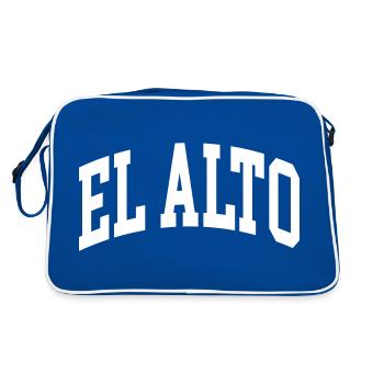 El Alto - Retro Tasche - Blau/Weiß - Hinten