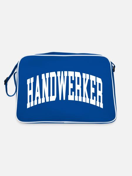 Handwerker - Retro Tasche - Blau/Weiß