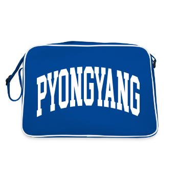 Pyongyang - Sac Retro - bleu/blanc - Dos