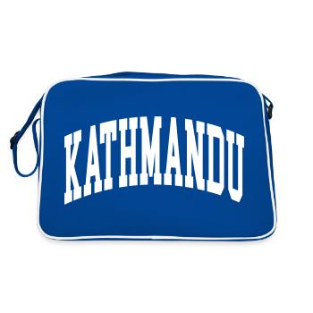 Katmandou - Sac Retro - bleu/blanc - Dos