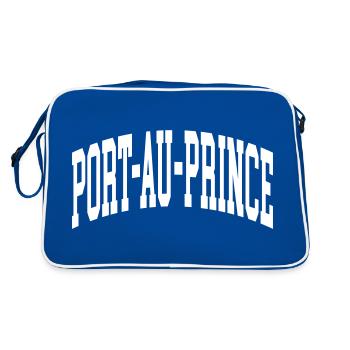Port-au-Prince - Retro Tasche - Blau/Weiß - Hinten