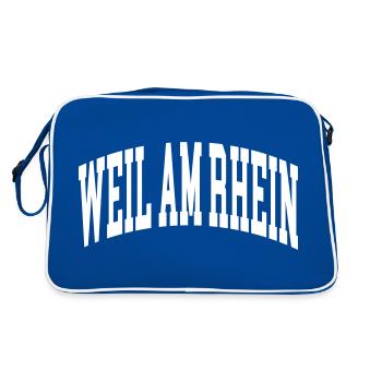 Weil am Rhein - Retro Tasche - Blau/Weiß - Hinten