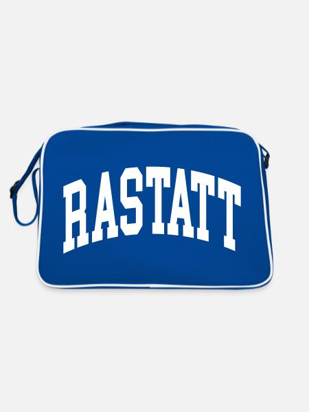 Rastatt - Retro Tasche - Blau/Weiß - Hinten