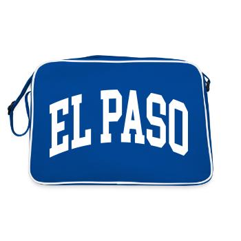 El Paso - Retro Tasche - Blau/Weiß - Hinten