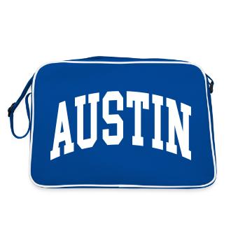 Austin - Sac Retro - bleu/blanc - Dos
