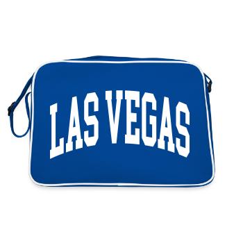 Las Vegas - Retro Tasche - Blau/Weiß - Hinten