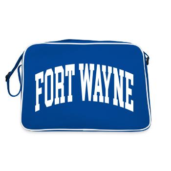 Fort Wayne - Retro Tasche - Blau/Weiß - Hinten