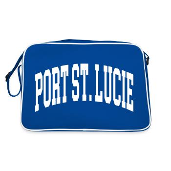 Port St. Lucie - Retro Tasche - Blau/Weiß - Hinten
